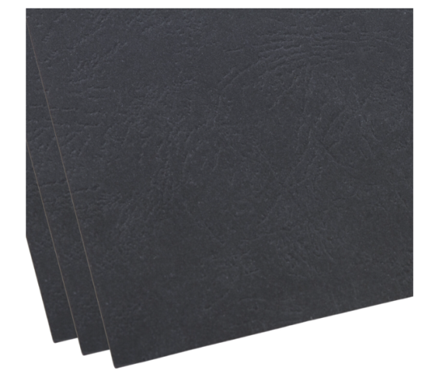 Обложки картонные для переплета, А4, КОМПЛЕКТ 100 шт., тиснение под кожу, 230 г/м2, черные, BRAUBERG фото