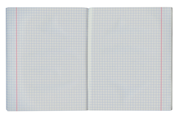 Тетрадь А5 96л. скоба, офсет №2 ЭКОНОМ, клетка, с полями, STAFF, СИНИЙ, 402019 фото