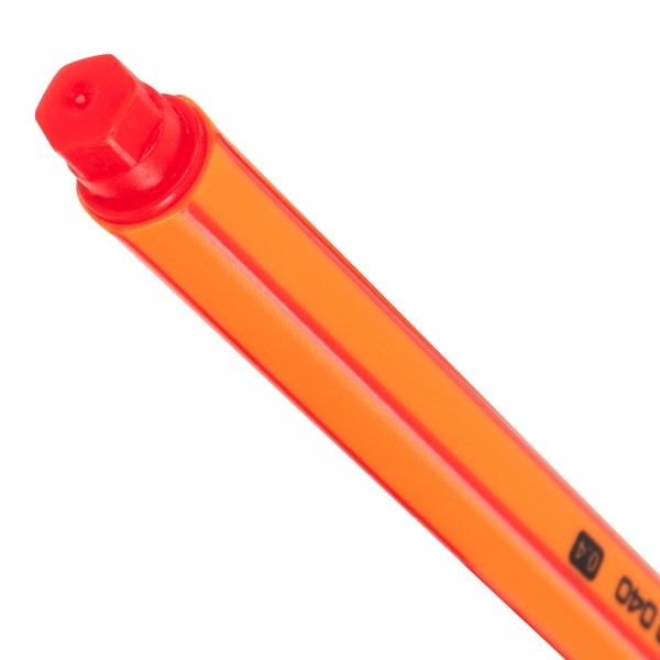 Ручка капиллярная (линер) КРАСНАЯ, BRAUBERG FINE 040, шестигранная, линия письма 0,4мм, 144142 фото