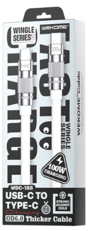 Кабель Type-C - Type-C WEKOME WDC-188 1м фото