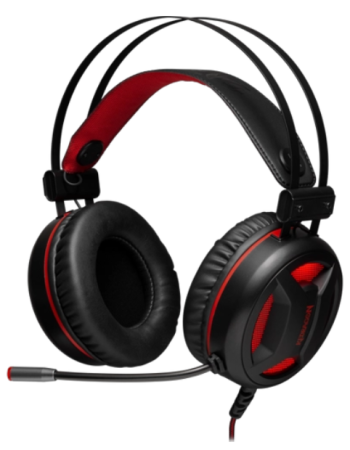Игровые наушники с микрофоном REDRAGON Minos красный/черный фото