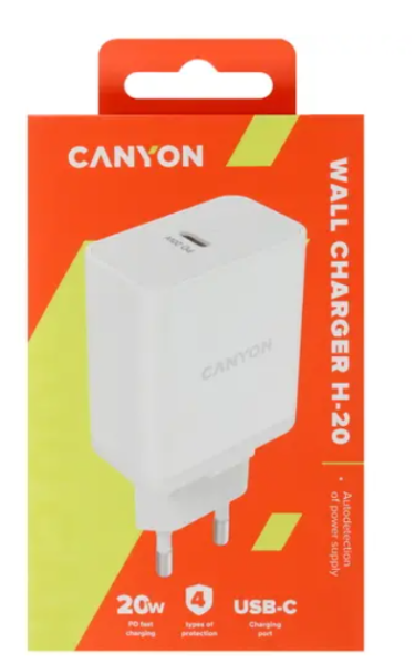 Сетевое зарядное устройство Canyon H-20 CNE-CHA20W белый (Type-c) купить ЦИТ Сетевое зарядное устройство Canyon H-20 CNE-CHA20W белый (Type-c) фото
