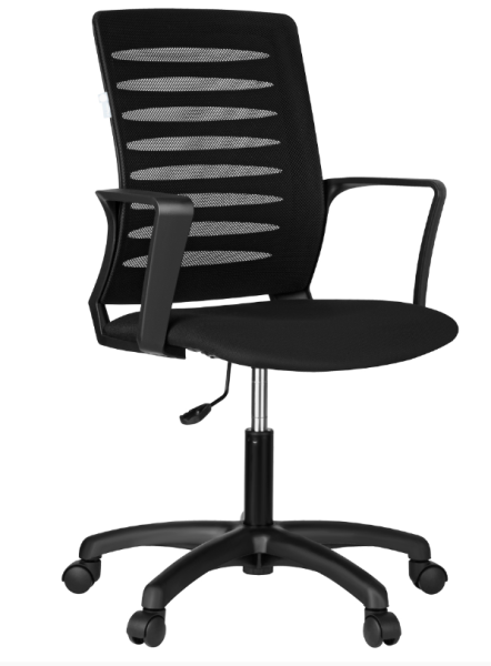 Кресло Helmi HL-M16 "Webstar", спинка ткань-сетка черная/сиденье ткань черная фото