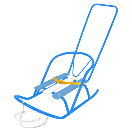 Санки кукольные с толкателем голубой 445*215*250мм СКУ2/Г фото