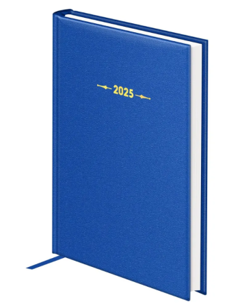 Ежедневник датированный 2025г., A5, 176л., твердый переплет, балакрон, BG "Ariane. Blue", синий фото