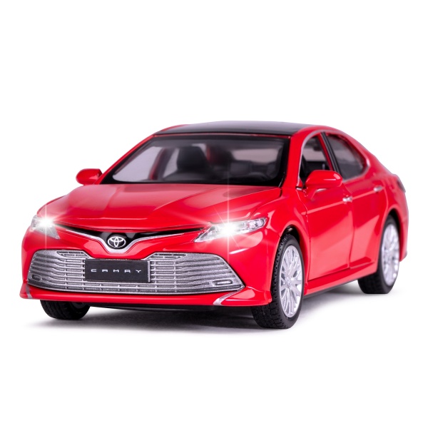 ТМ "Автопанорама" Машинка металлическая 1:34 Toyota Camry, красный, свет, звук, откр. двери, капот и фото