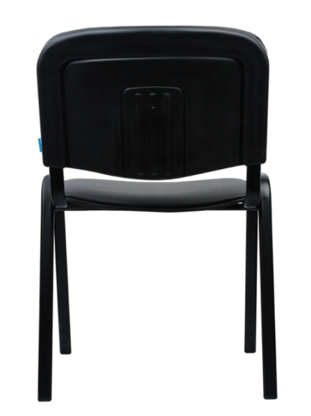 Стул для посетителей Helmi HL-F01 "Изо", каркас черный, обивка кожзам черный фото