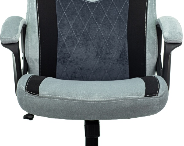 Кресло игровое Zombie VIKING 6 KNIGHT Fabric голубой с подголов. крестов. металл VIKING 6 KNIGHT BL  фото