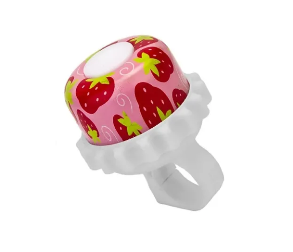 Звонок STELS 23R-01 алюминий/пластик, бело-красный "Клубника" фото