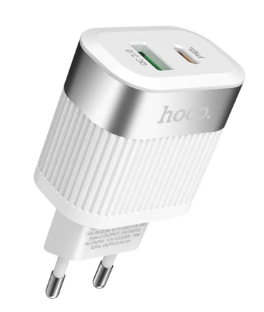 Сетевое зарядное устройство Hoco C58A 18W+QC3.0 белый фото