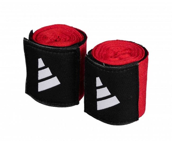 Бинты боксерские эластичные Adidas Boxing IBA Pro Hand Wrap красные (длина 3.5 м) фото