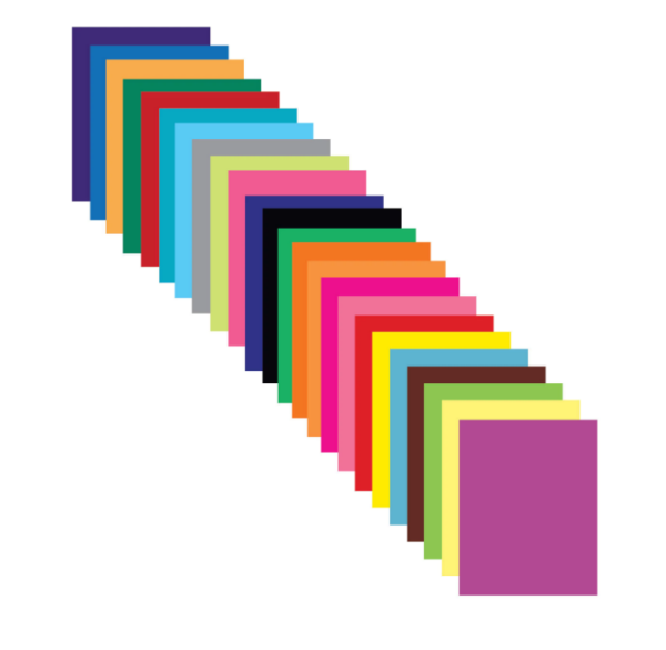 Цветная бумага, А4, мелованная, 24 листа, 24 цвета, на скобе, BRAUBERG, 200х280 мм, "Природа", 11132 фото