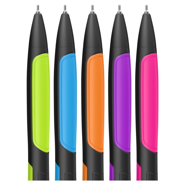 Ручка шариковая автоматическая Berlingo "Color Zone 2" синяя, 0,7мм, корпус ассорти фото