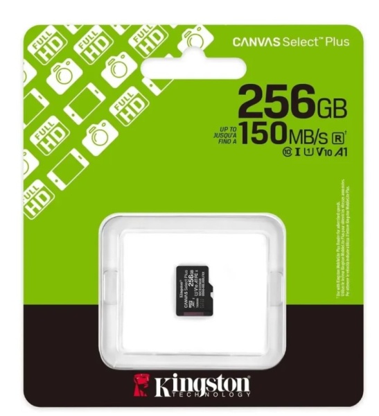 Карта памяти MicroSD 256Gb Kingston Class 10 Canvas Select Plus A1 U1 V10  (SDCS3/256GBSP) фото