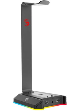 Держатель для наушников + usb hab Bloody GS2 черный фото