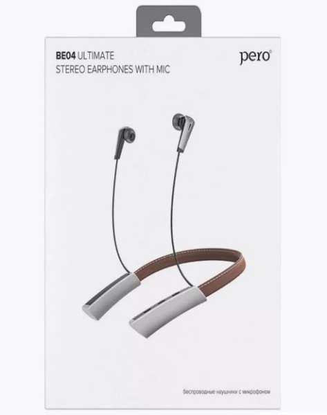 Беспроводные bluetooth наушники PERO BE04 ULTIMATE Black вакуумные PWH-BE04BL фото