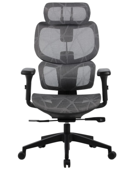 Кресло Cactus CS-MC555 черный/серый сетка с подголов. крестов. пластик пластик черный CS-MC555-GY фото