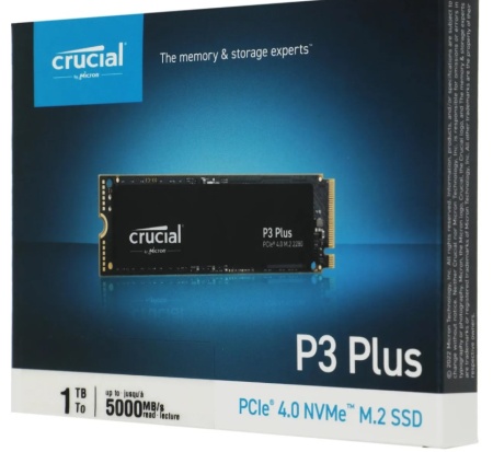 Накопитель SSD 1Tb M.2 2280 Crucial P3 Plus NVMe PCIEx4 (CT1000P3PSSD8) фото
