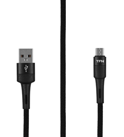Кабель USB - MicroUSB TFN ENVY 1,2м нейлон черный (TFN-C-ENV-MIC1MBK) фото