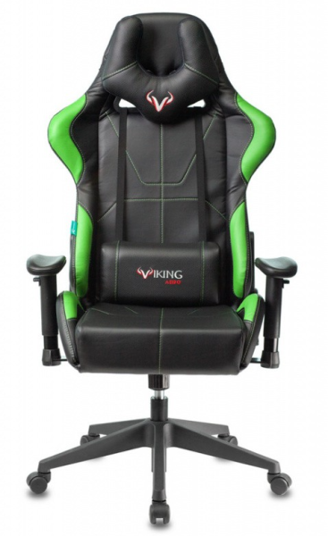 Кресло игровое Zombie VIKING 5 AERO черный/салатовый эко.кожа с подголов. крестов. пластик VIKING 5  фото
