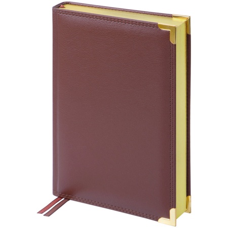 Ежедневник недат. A5, 160л., кожа, Delucci, гладкая кожа, зол. срез UD1_89502 фото