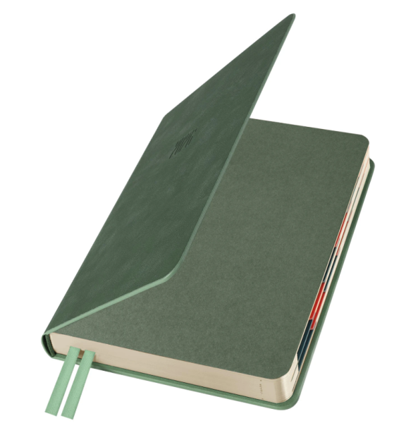 Ежедневник датированный 2026 B6 125х173мм GALANT Vivid, под кожу, зеленый, 117409 фото