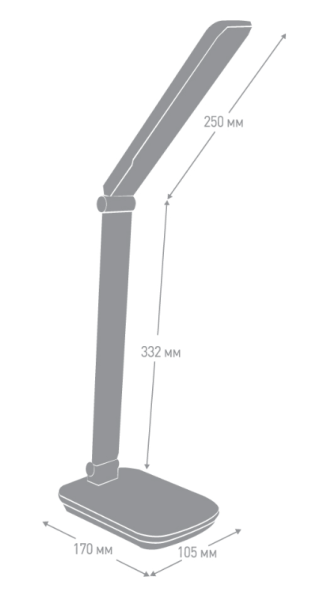 Лампа настольная CAMELION (14162) KD-825 C02 черный фото