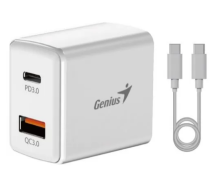 Сетевое зарядное устройство Genius PD-20ACP белый фото