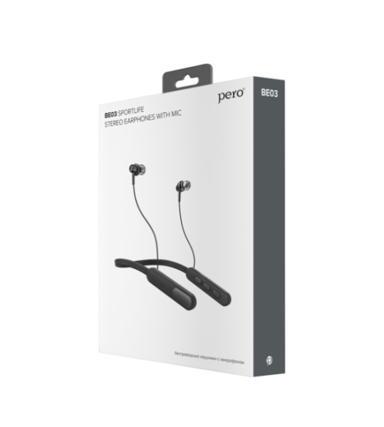 Беспроводные bluetooth наушники PERO BE03 SPORTLIFE Black фото