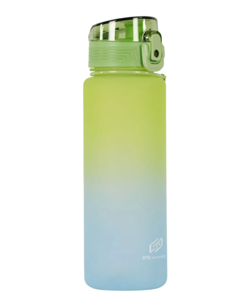 Бутылка для воды STG 650 мл модель 7125 бирюзовая/зеленая, шт Х127388 фото