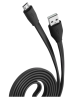 Кабель USB - MicroUSB OLMIO 1м, черный плоский (38658) фото