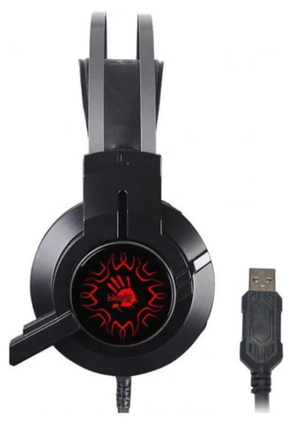 Игровые наушники с микрофоном A4 Bloody J437 черный фото