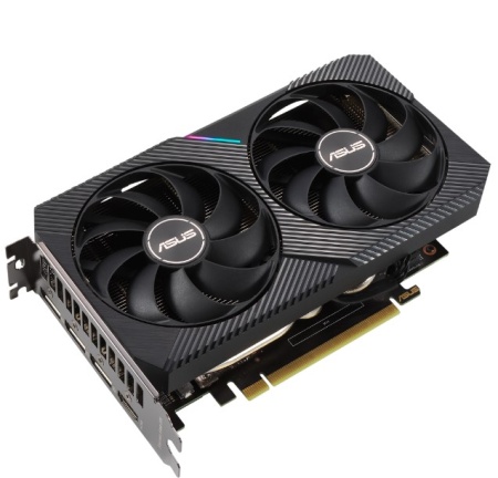 Видеокарта PCI-E 12Gb ASUS NV DUAL-RTX3060-O12G-V2 RTX3060  192bit GDDR6 1837/15000 HDMI/3xDP LHR RT фото