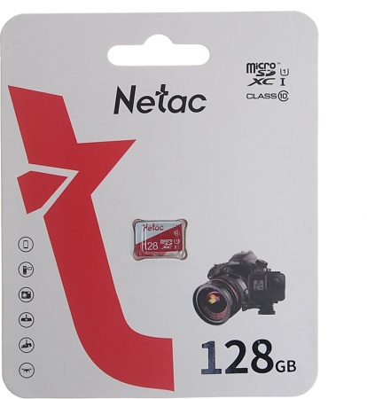 Карта памяти MicroSD 128GB Netac P500 ECO U1/Class 10 (90 Mb/s) (NT02P500ECO-128G-S) фото