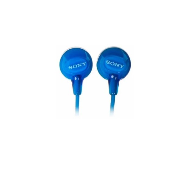 Наушники с микрофоном SONY MDR-EX14AP синий фото