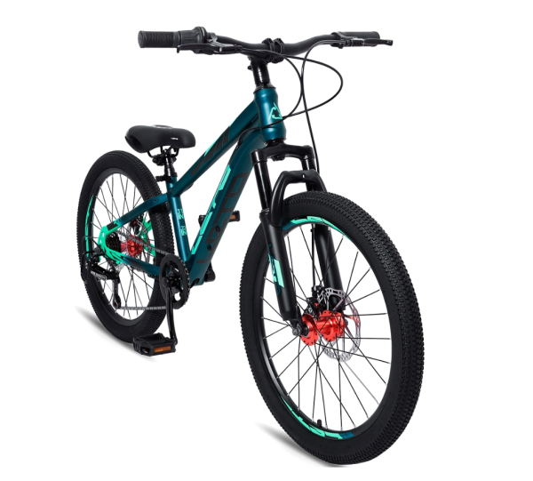 (м) Велосипед детский LETO 22" DRAGON, сталь, рама 11", 6-ск, синий фото