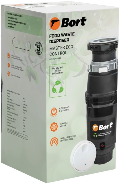 Измельчитель пищевых отходов BORT MASTER ECO Control фото