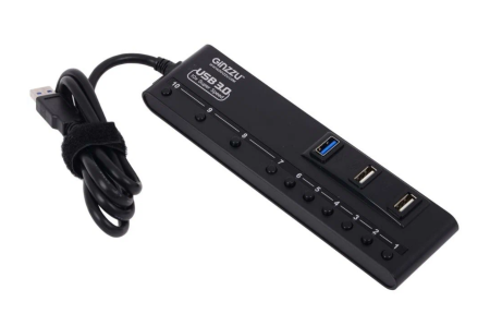 Хаб USB 2.0 Ginzzu GR-380UAB фото