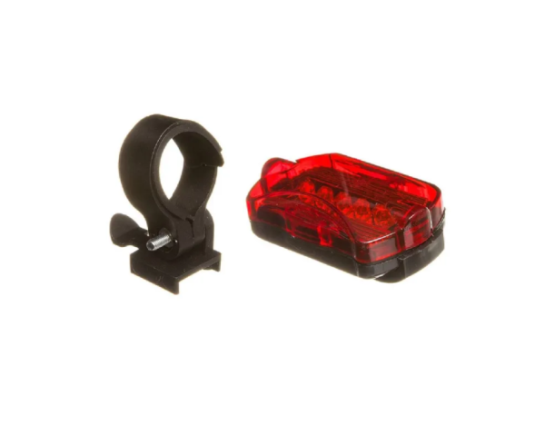 Велофонарь задний STG TL5388, 5 красных диодов с линзами  (2*ААА в компл. не вход.) Х88375 фото