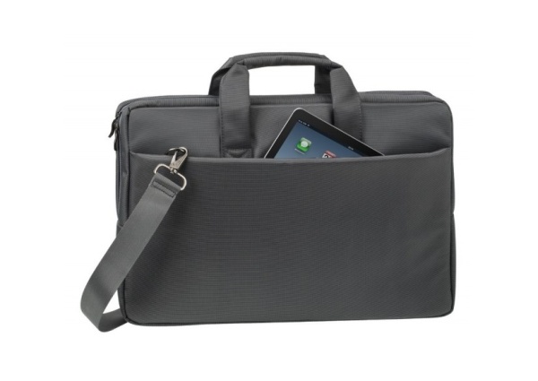 Сумка для ноутбука 17.3" Riva 8251 серый полиэстер фото