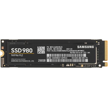 Накопитель SSD 250GB M.2 2280 Samsung 980 R2900/W1300 (MZ-V8V250BW) фото