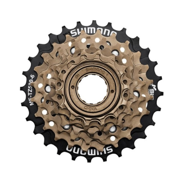 Трещотка Shimano Tourney MF-TZ500-CP SHIMANO 6 скоростей, 14-28 зубьев, с защитой цепи фото