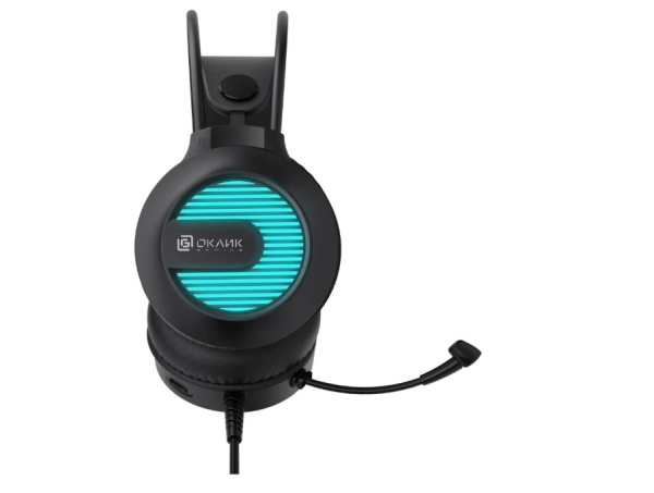 Игровые наушники с микрофоном Оклик HS-L300G черный 2.2м фото