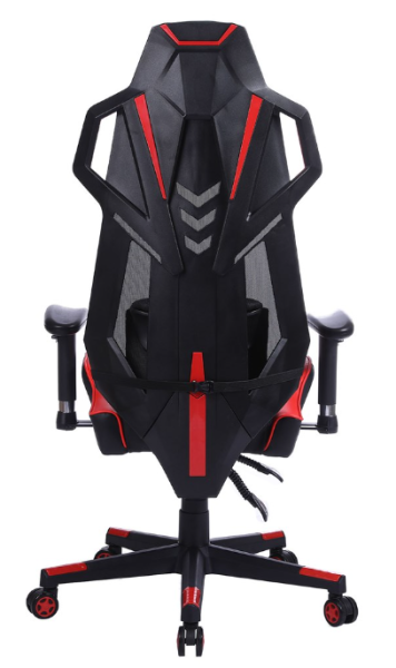 Кресло игровое Cactus CS-CHR-090BLR черный/красный эко.кожа/сетка крестов. нейлон  фото