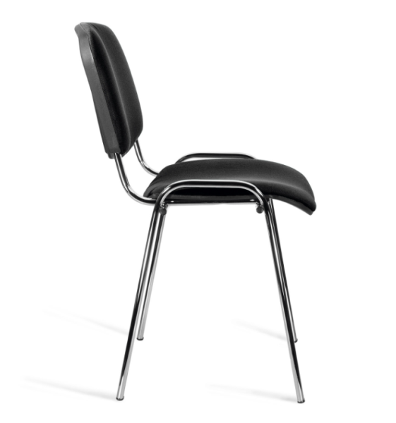 Стул STAFF "Iso Lite CF-008", хром, ткань черная (С-11), 532565 фото