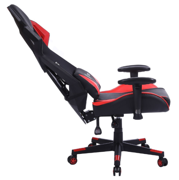 Кресло игровое Cactus CS-CHR-090BLR черный/красный эко.кожа/сетка крестов. нейлон  фото