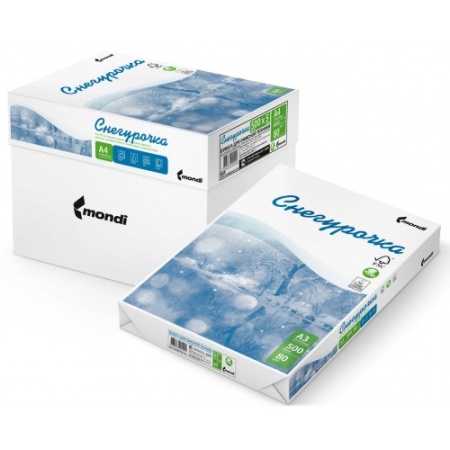 Бумага Снегурочка А-3, 500 л. 80г/м2 146% бел. фото