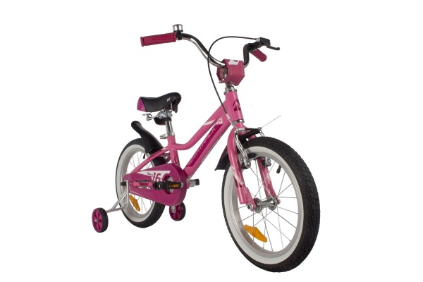 (м) Велосипед детский NOVATRACK 16"165ANOVARA.PN22 алюм., розовый, пер.руч., зад.нож. тормоз, коротк фото