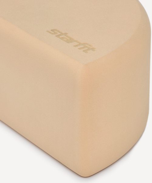 Блок для йоги STARFIT YB-204 EVA, 10,2 см, 390 гр, 28х14 см, пудровый фото