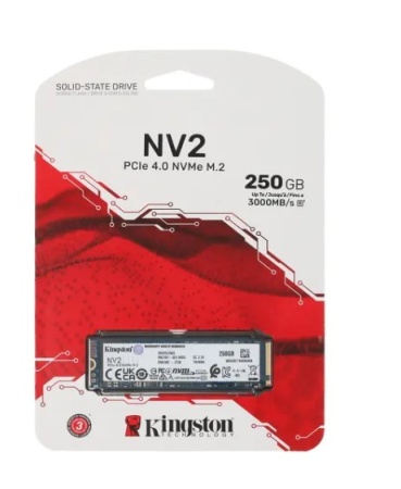 Накопитель SSD 250Gb M.2 2280 Kingston NV2 3000/1300 NVMe PCIEx4 (SNV2S/250G) фото